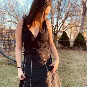 Black Willi Smith Midi Skirt